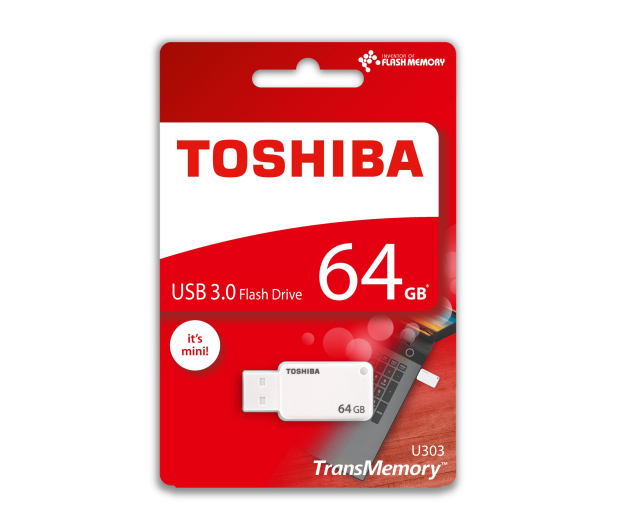 Toshiba 64GB U303 biały USB 3.0 OEM - 502846 - zdjęcie 2